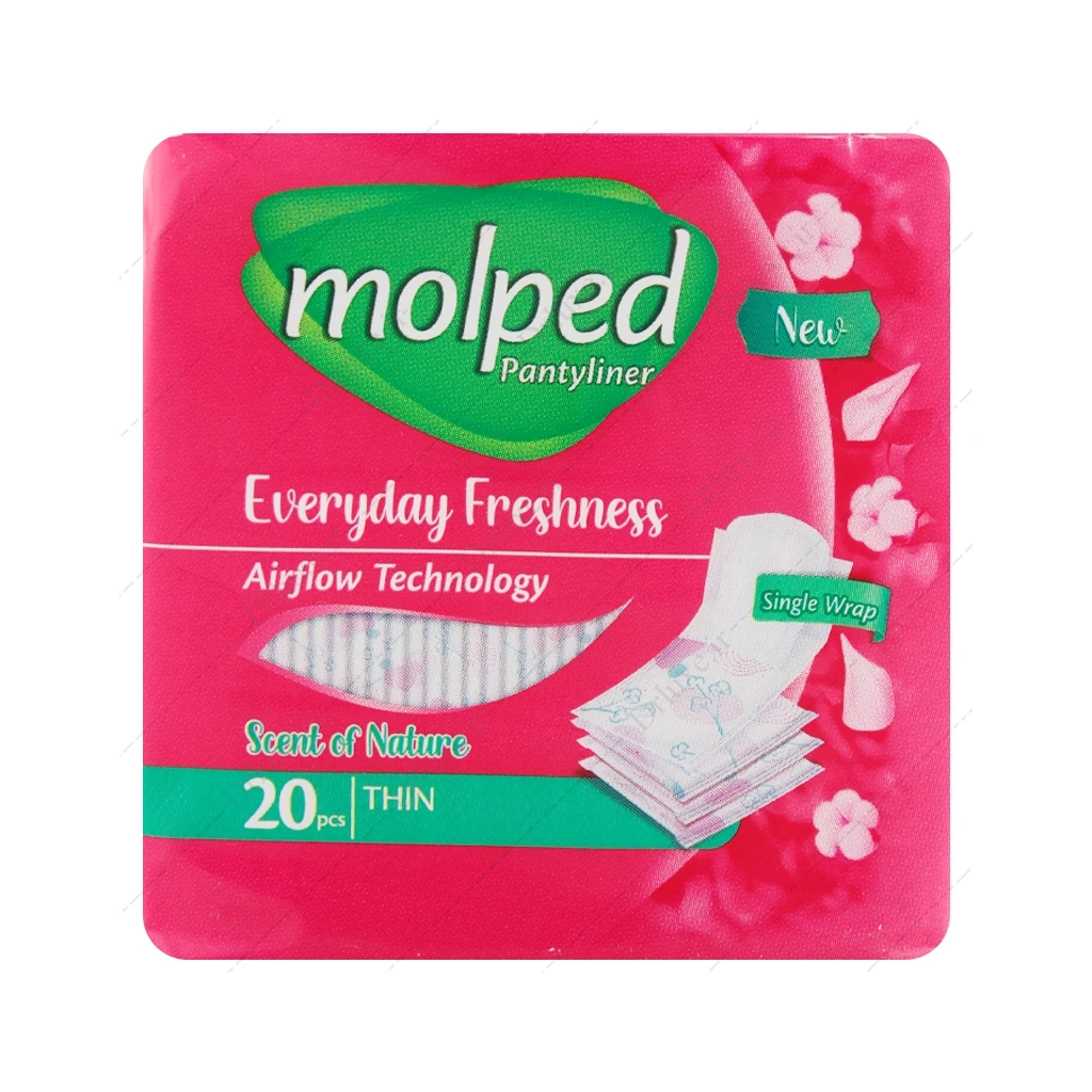 پد روزانه نازک و معطر مولپد 20 عدد